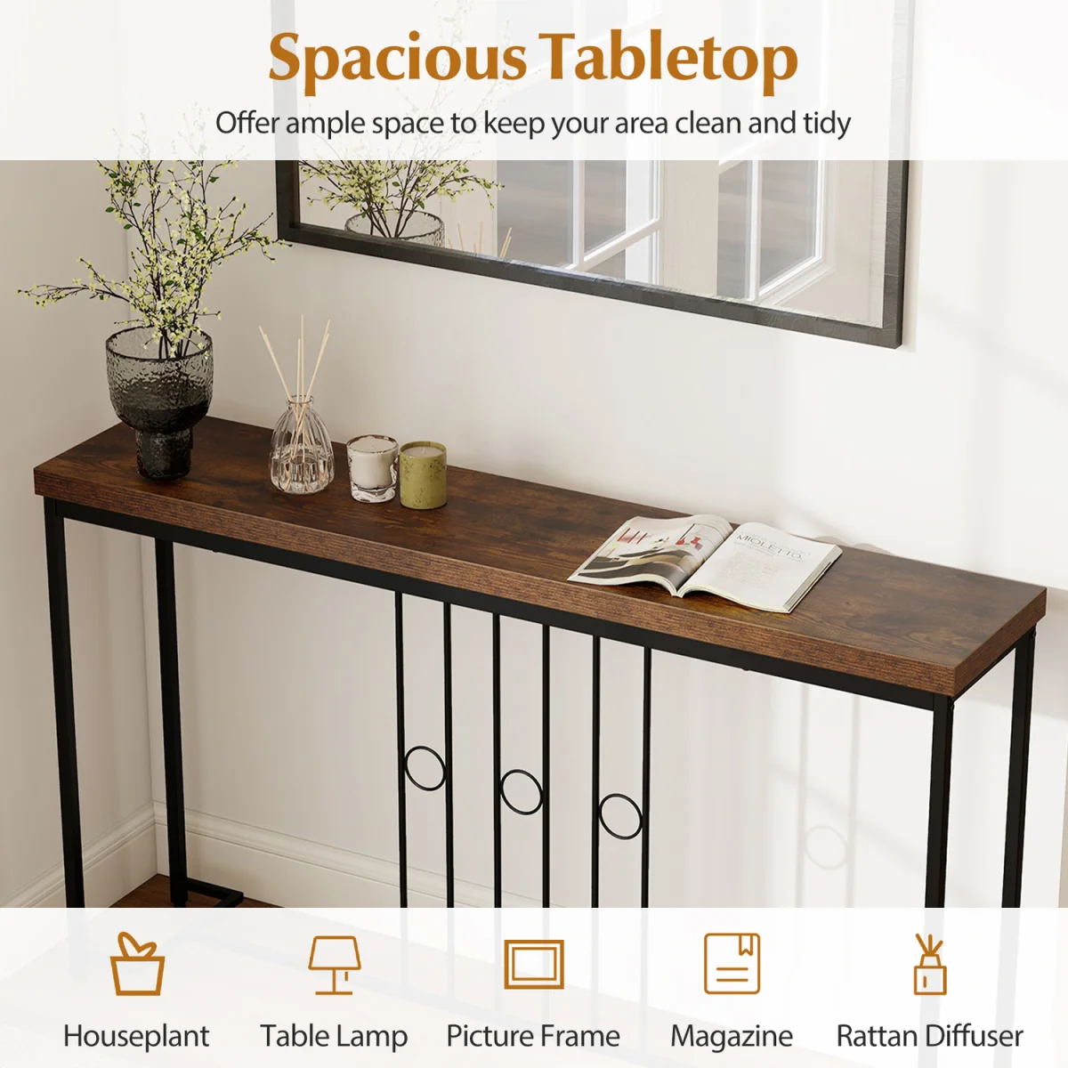 Behind Sofa Table - Brown – image 6