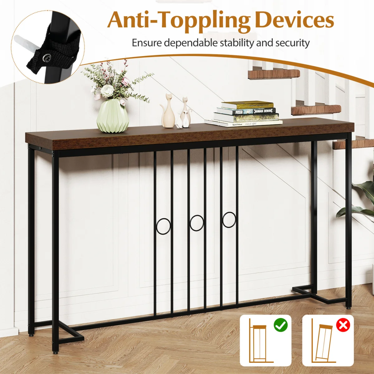 Behind Sofa Table - Brown – image 7