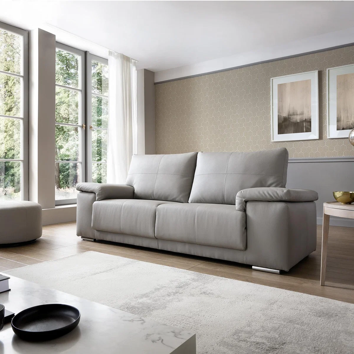 Texas 3 Seater Sofa - Light Grey