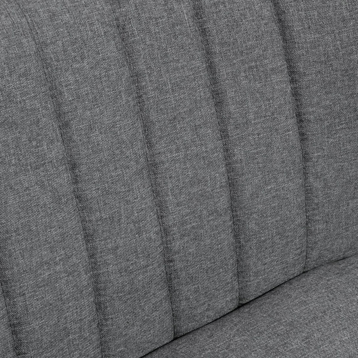 Coliba Fabric Grey Compact 2-Seater Sofa - Padded Seat, Wooden Legs – image 2