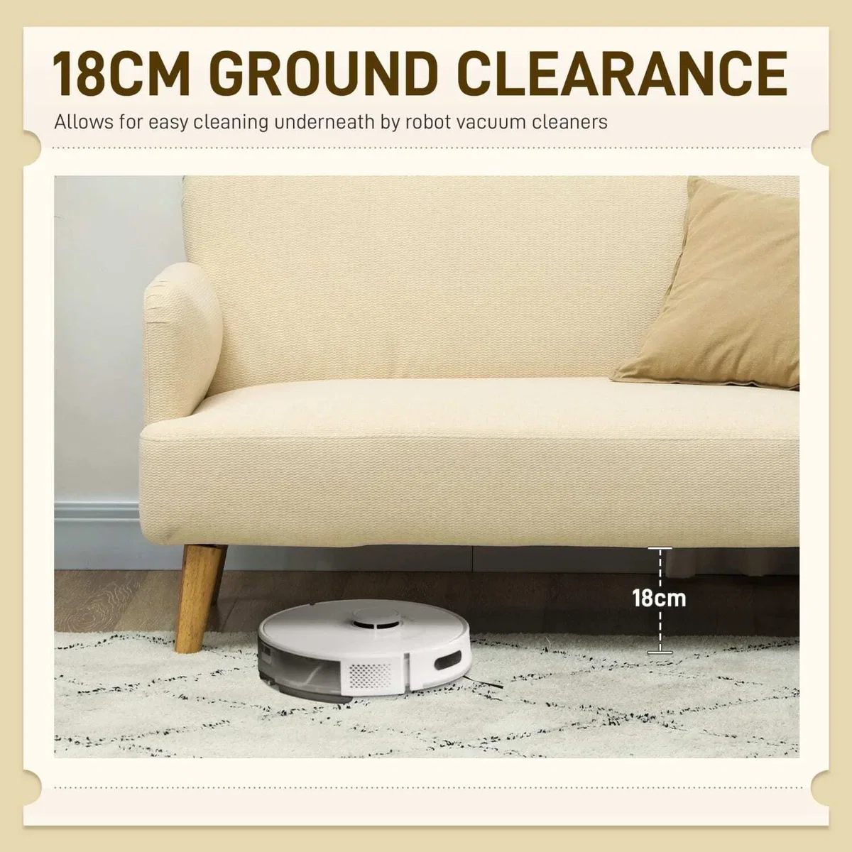 Zipato Velvet Cream Compact 2-Seater Sofa - Extra Thick Padding, Wooden Legs – image 7