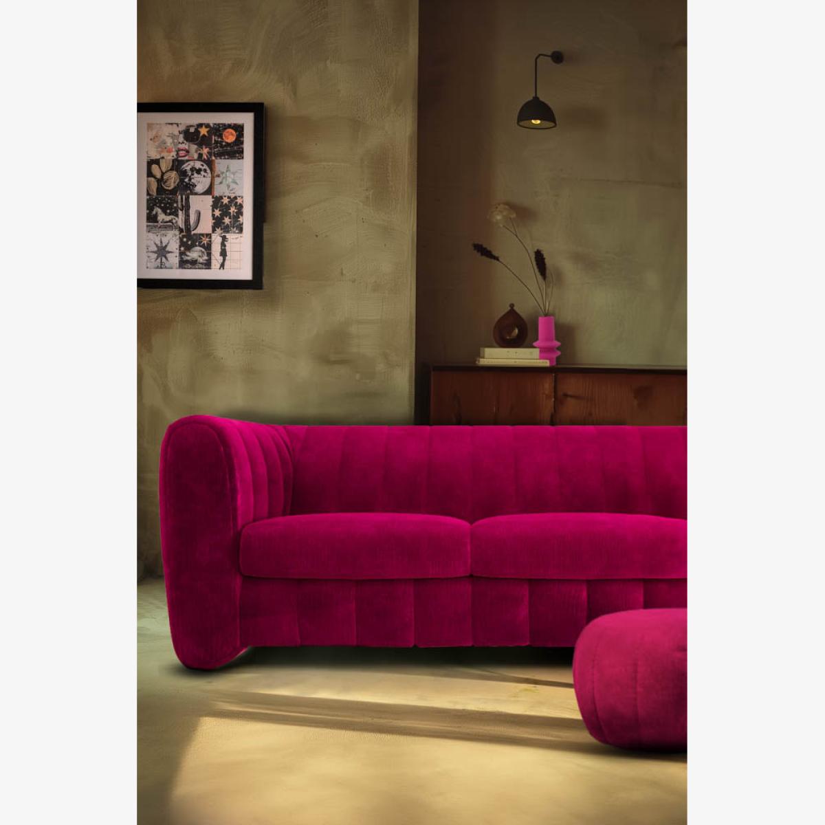 The Bowie Large Sofa In Luxe Kneedlecord Velvet Harry's Pink – image 1