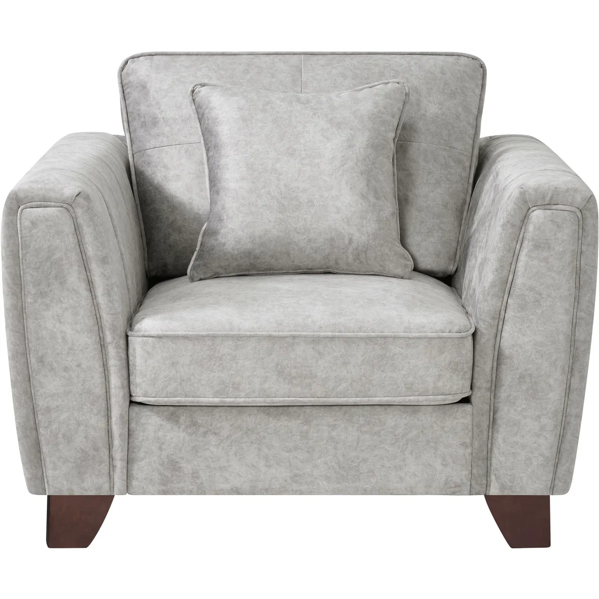 Faux Suede Sofa 3 Seater 2 Seater Arm Chair In Grey or Mink - Grey / 1 – image 3
