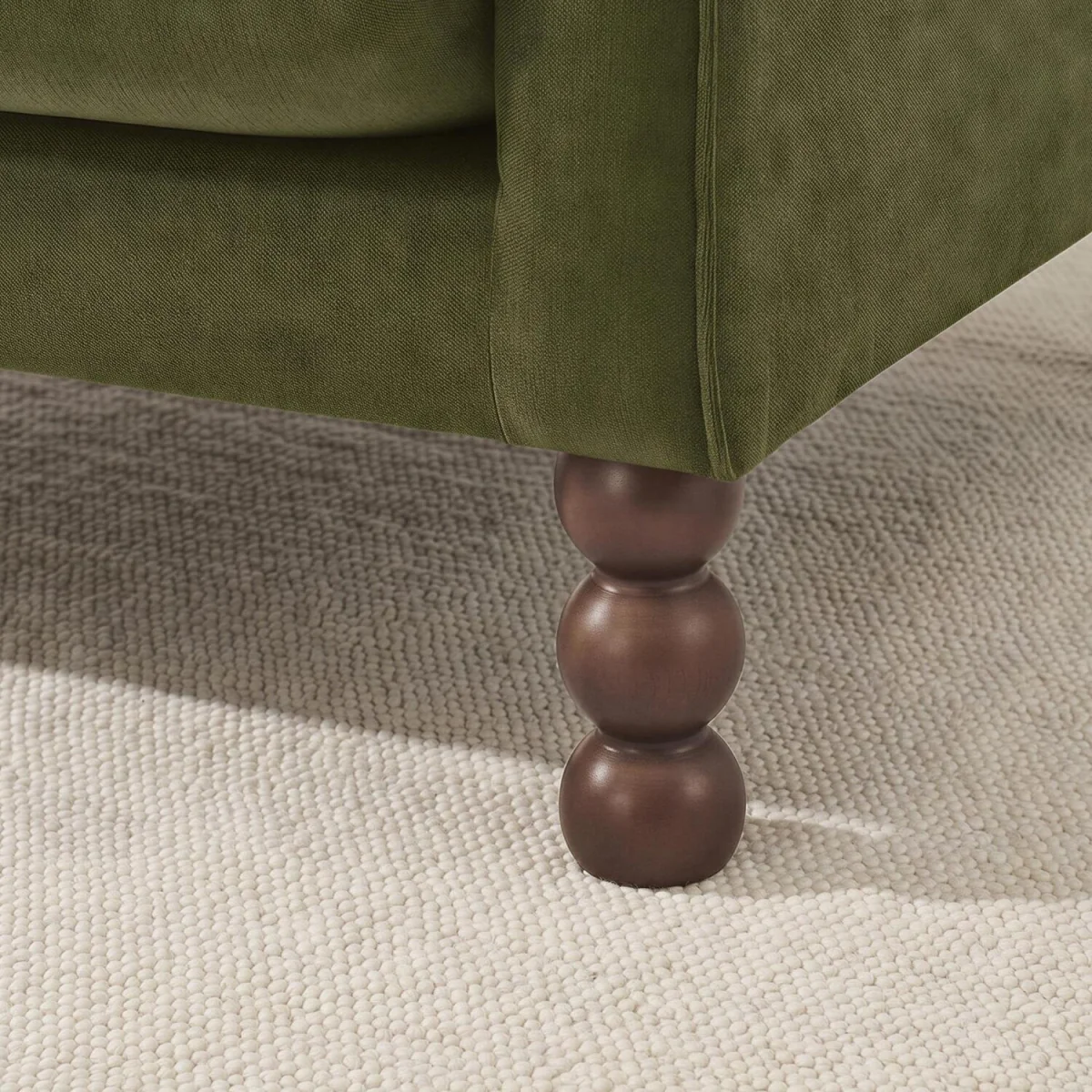 Monroe Chenille Fabric 2 Seater Sofa - Green – image 6