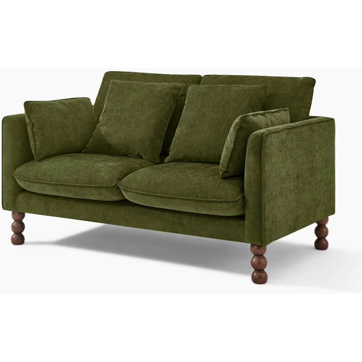 Monroe Chenille Fabric 2 Seater Sofa - Green – image 9