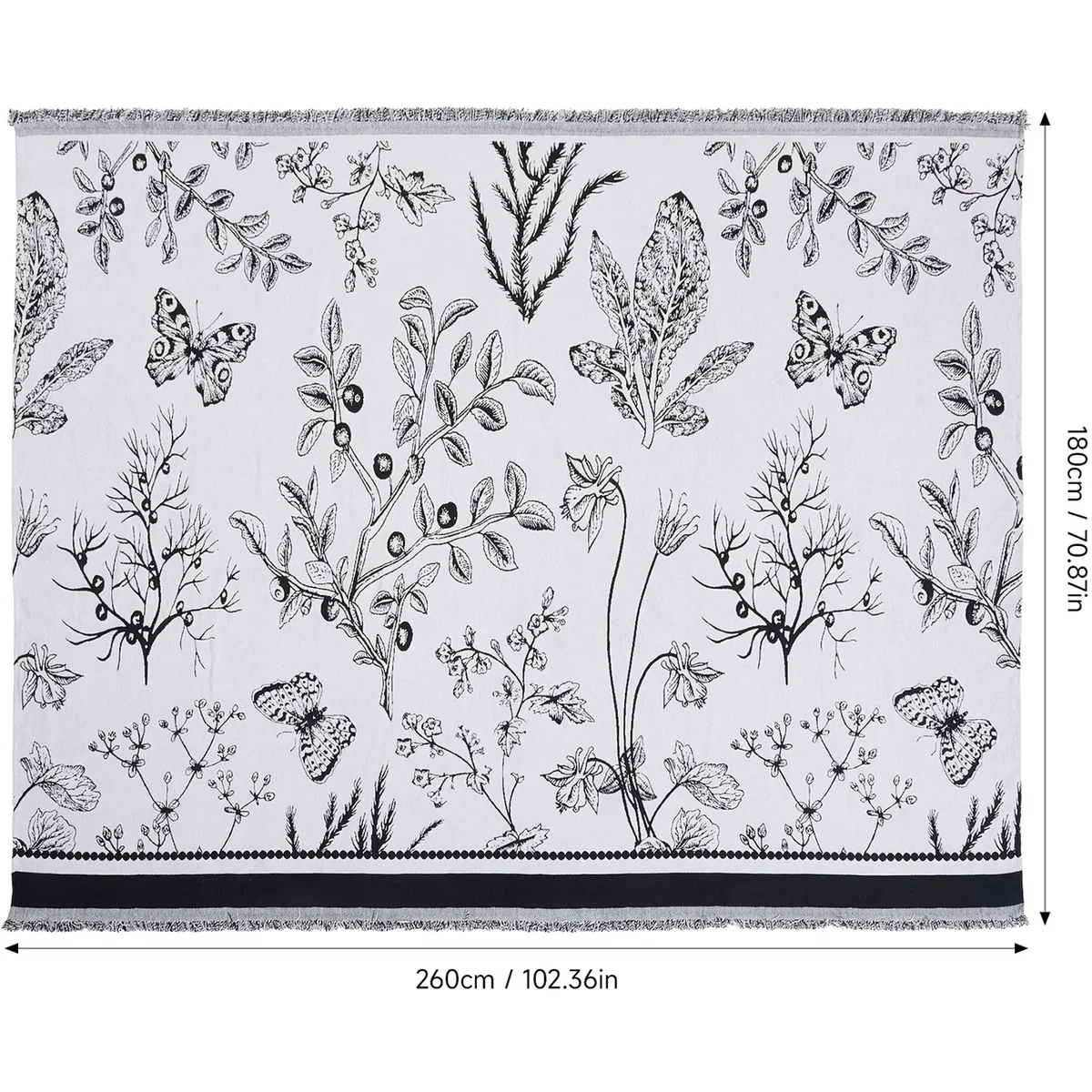 Anti-slip Soft Chenille Couch Cover Sofa Cover - White & Black / 4 Seater Sofa Cover – image 7