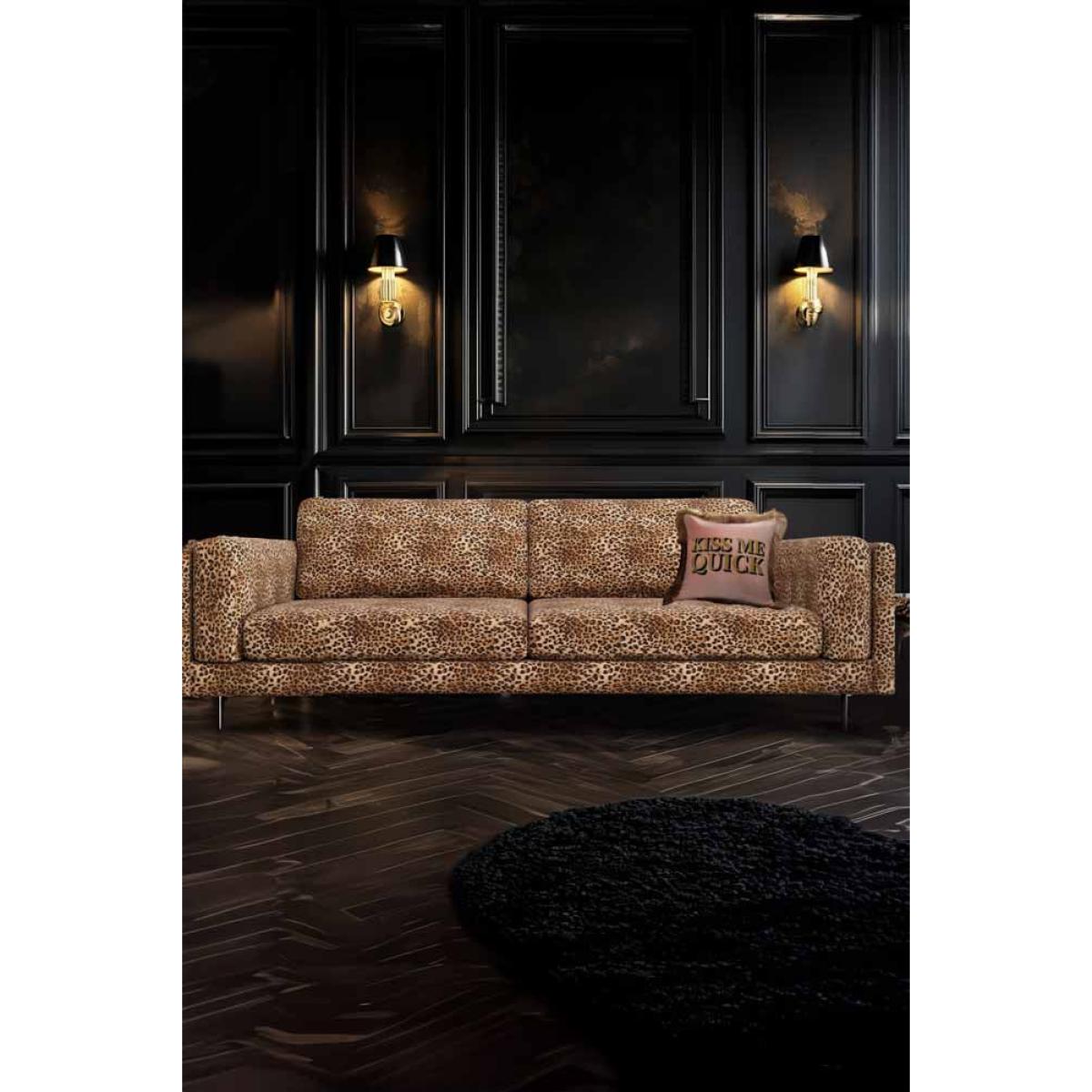 The Grace Large Sofa In Leopard Love Velvet Natural – image 4