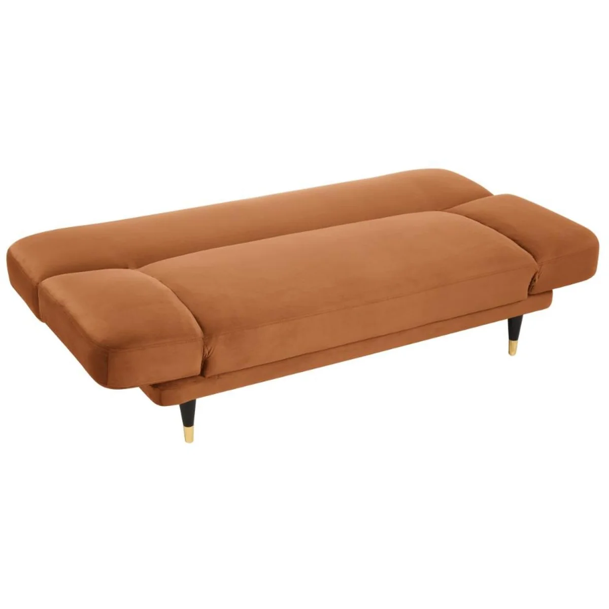 Silas Sofa Bed With Adjustable Armrests - Burnt Orange Velvet – image 4
