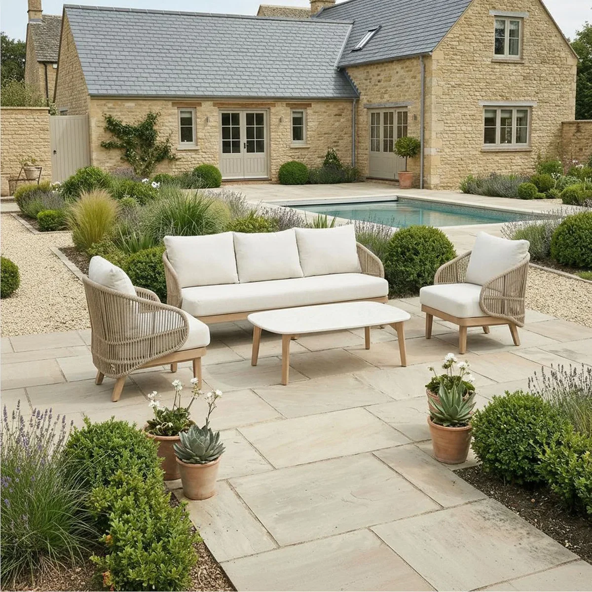 Fairford Lounge Sofa Set - Beige – image 3