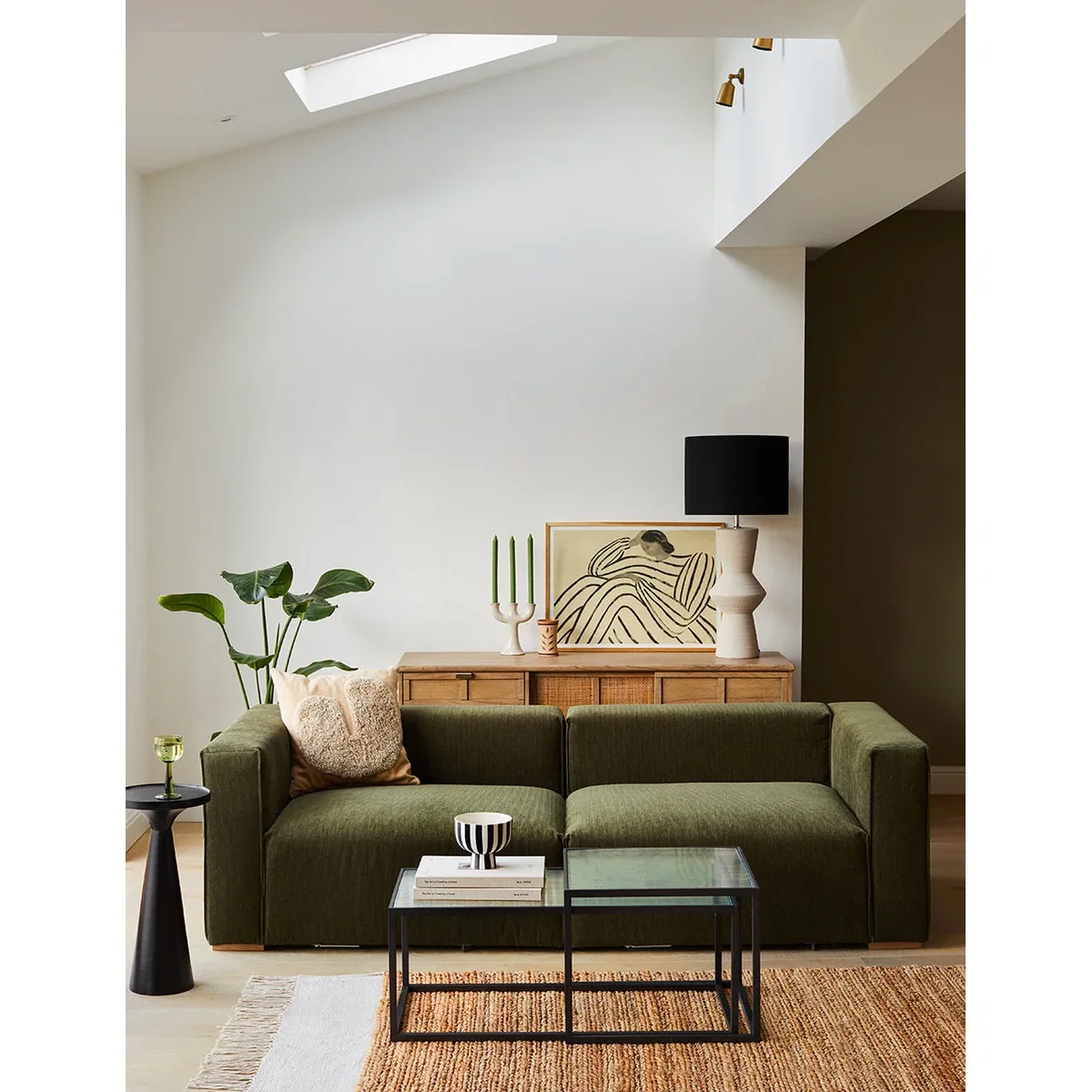 Chorlton Sofa 3 Seater Moss Green Cord – image 2