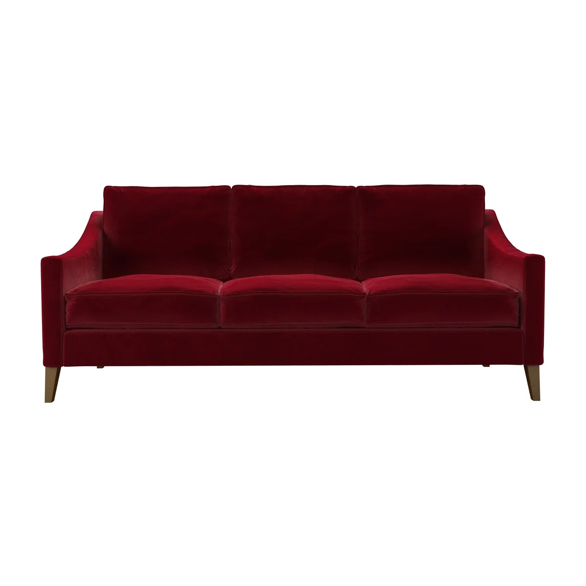 Iggy 3 Seat Sofa in Malbec Cotton Matt Velvet – image 1