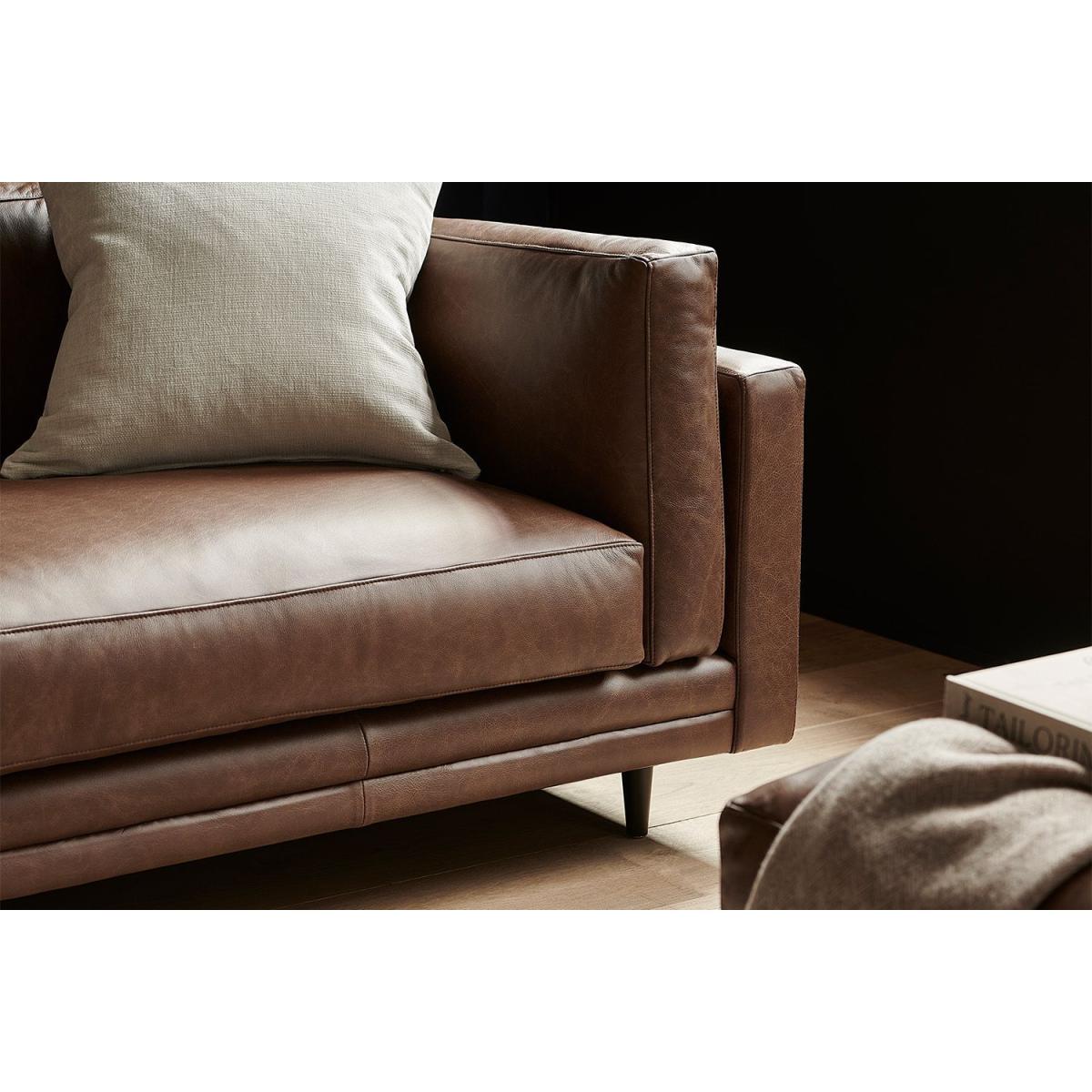 Marco 4 Seat Sofa in Cognac Grain Leather – image 4