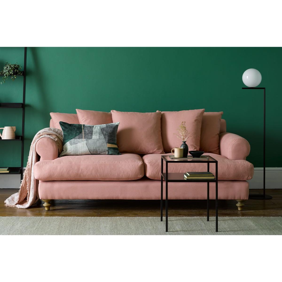 Teddy 2 Seat Sofa bed in Liquorice Baylee Multi-Tone Viscose Linen – image 3