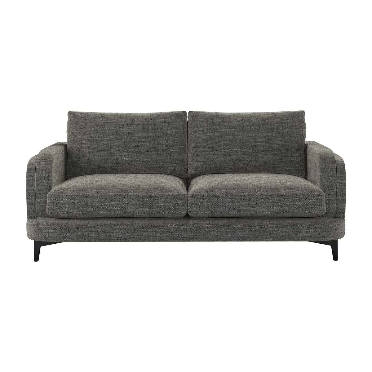Boston Curved Arm 2.5 Seat Sofa in Liquorice Baylee Multi-Tone Viscose Linen – image 1