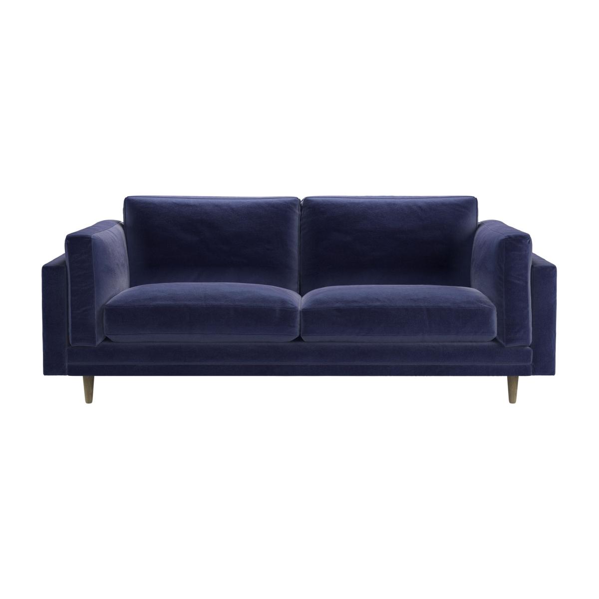 Marco 2.5 Seat Sofa in Prussian Blue Cotton Matt Velvet – image 1