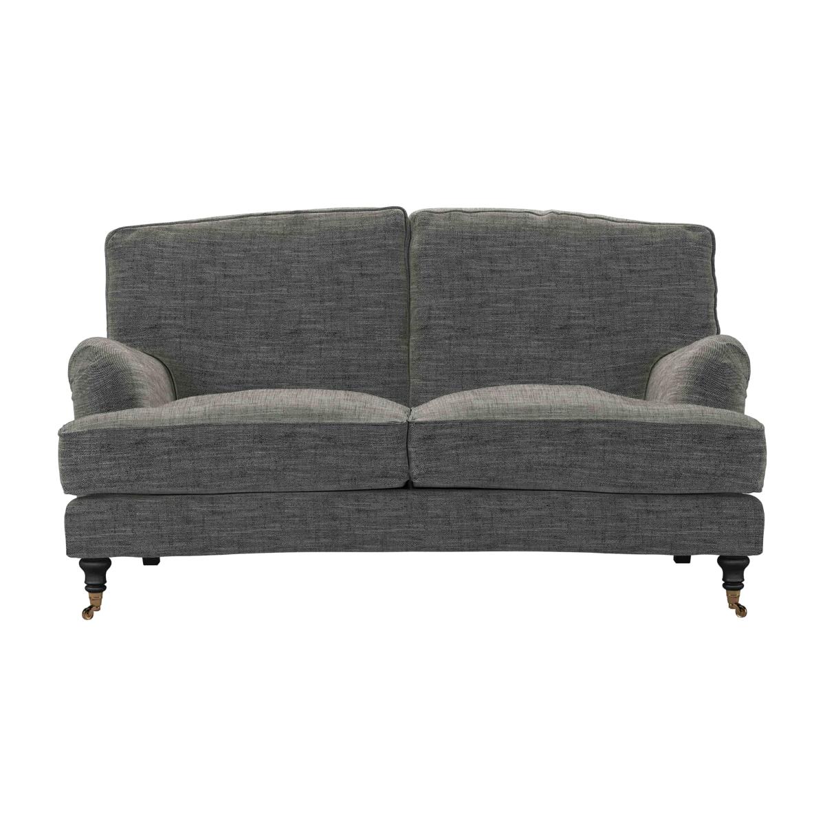 Bluebell 2 Seat Sofa (breaks down) in Liquorice Baylee Multi-Tone Viscose Linen – image 1