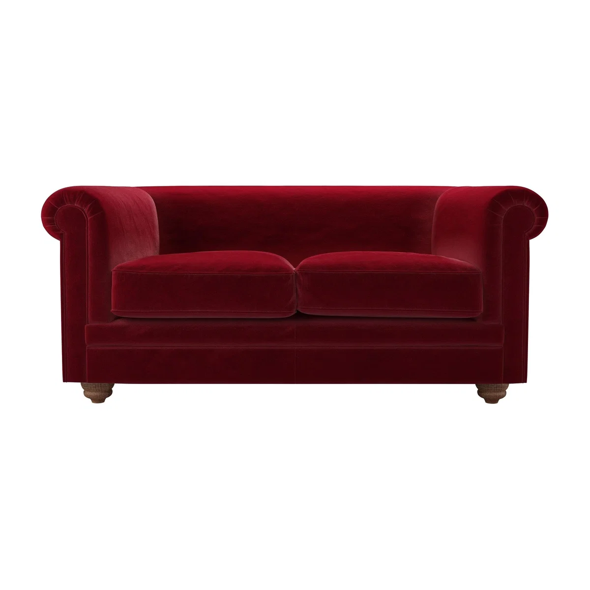 Patrick Unbuttoned 2 Seat Sofa in Malbec Cotton Matt Velvet – image 1