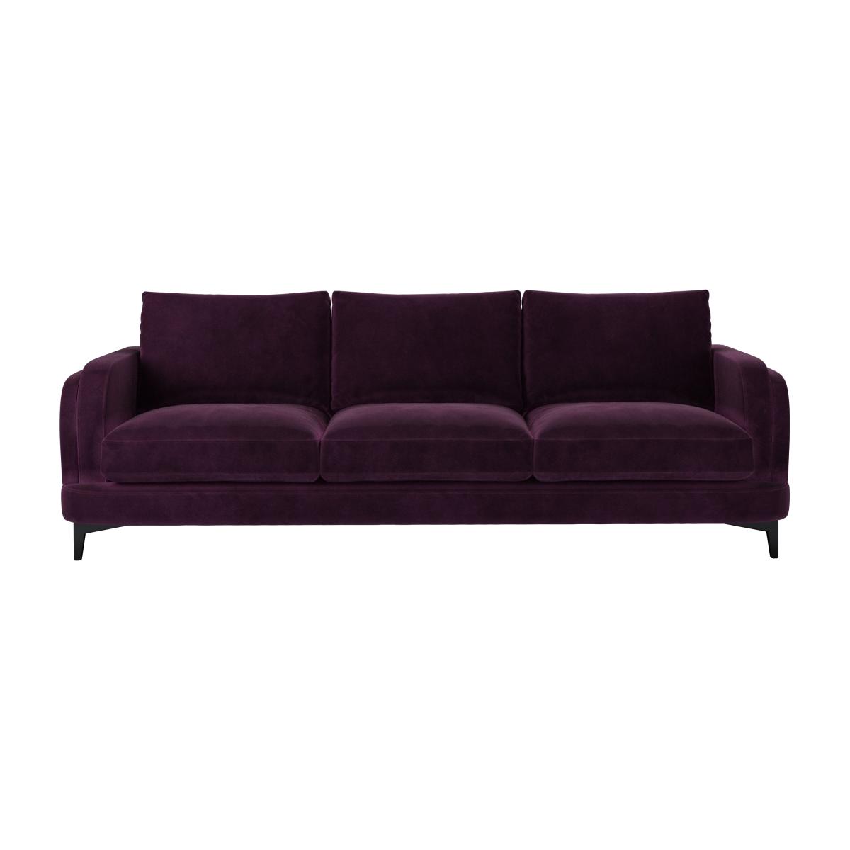 Boston Curved Arm 4 Seat Sofa in Damson Smart Velvet – image 1