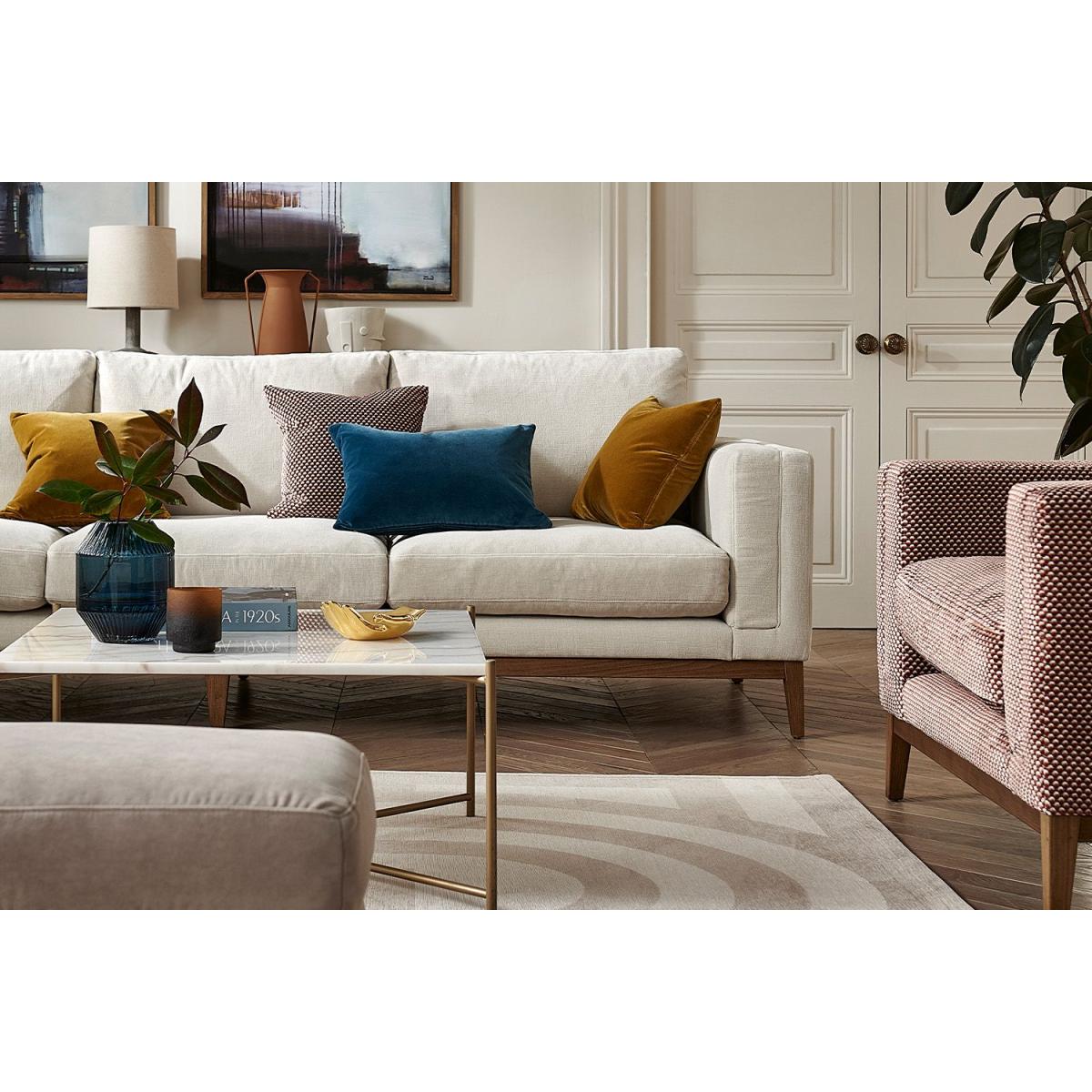 Costello 4 Seat Sofa in Greige Florence Textured Weave – image 7