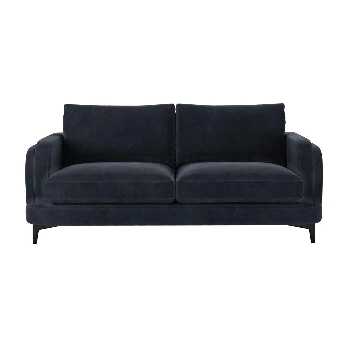 Boston Curved Arm 2.5 Seat Sofa in Mercury Cashmere Velvet – image 1