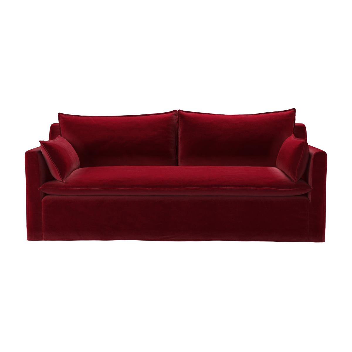 Anders 3 Seat Sofa in Malbec Cotton Matt Velvet – image 1