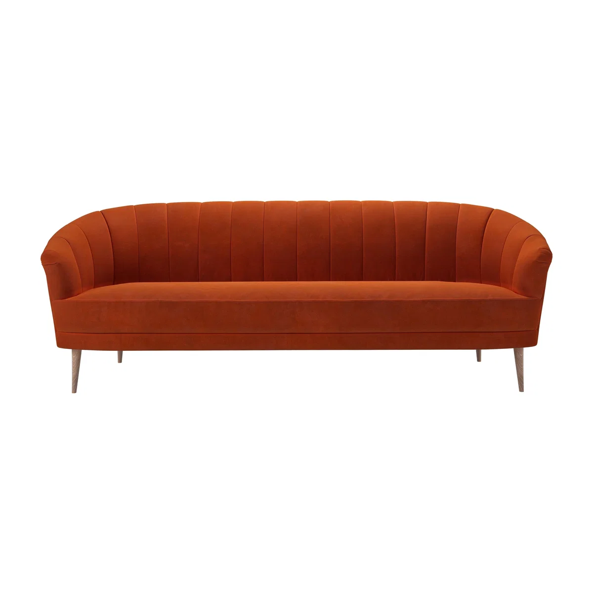 Harper 3 Seat Sofa in Brick Aquaclean Clever Velvet – image 1