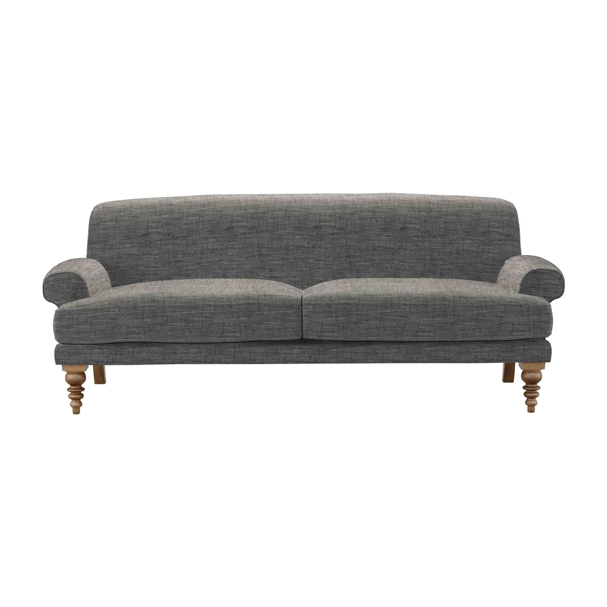 Saturday 3 Seat Sofa in Liquorice Baylee Multi-Tone Viscose Linen – image 1