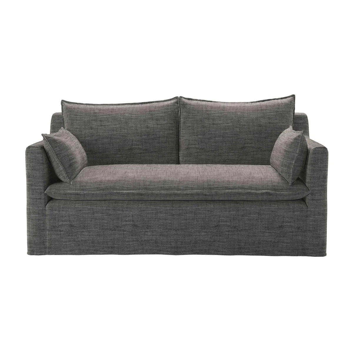Anders 2 Seat Sofa in Liquorice Baylee Multi-Tone Viscose Linen – image 1