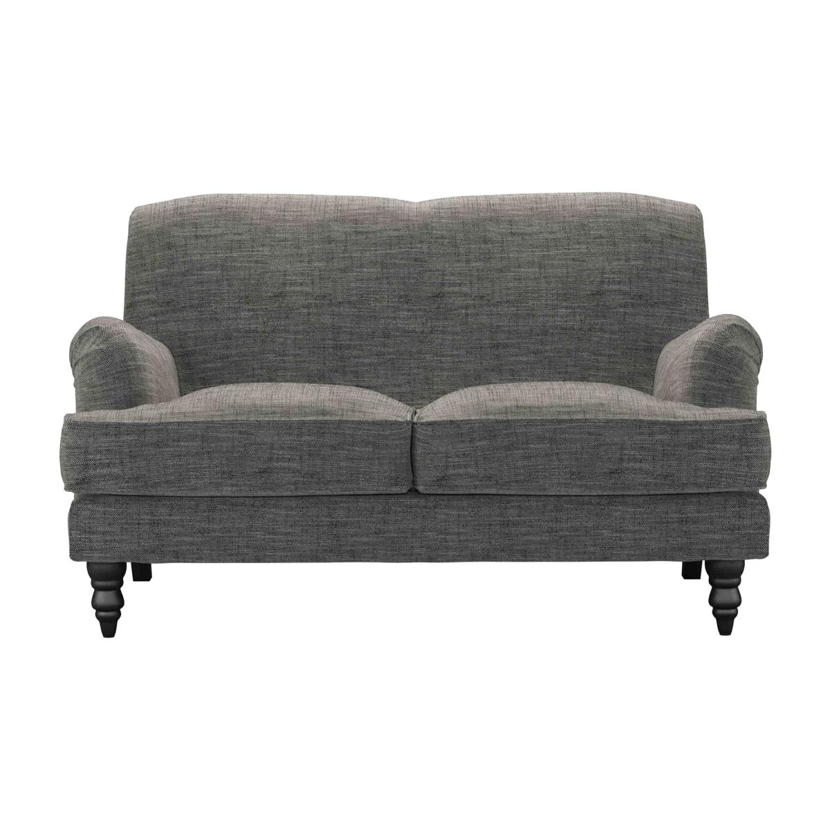 Snowdrop 2 Seat Sofa in Liquorice Baylee Multi-Tone Viscose Linen – image 1