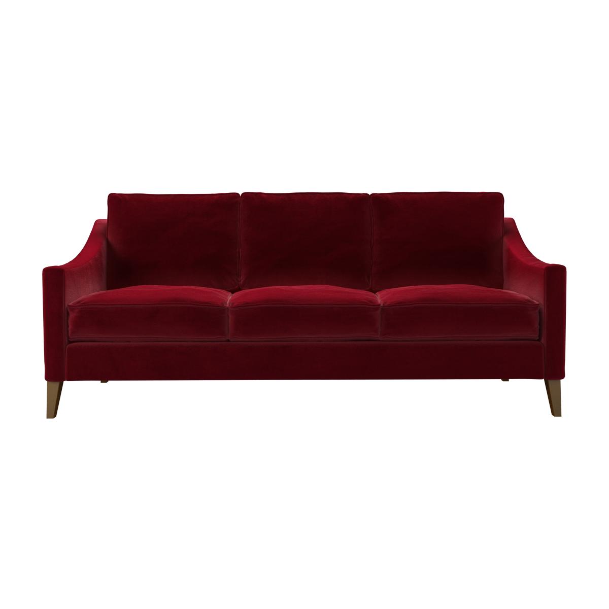 Iggy 3 Seat Sofa (breaks down) in Malbec Cotton Matt Velvet – image 1