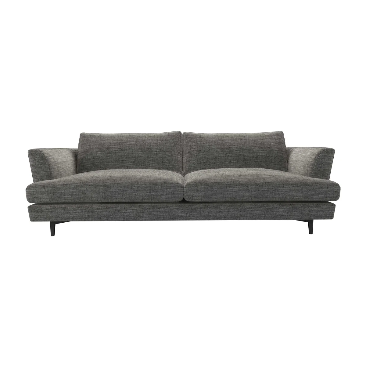 Lars 3 Seat Sofa in Liquorice Baylee Multi-Tone Viscose Linen – image 1