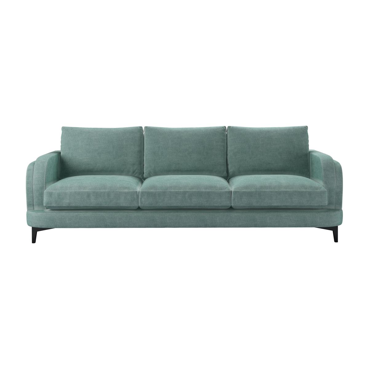 Boston Curved Arm 4 Seat Sofa in Sea Spray Aquaclean Clever Chenille – image 1
