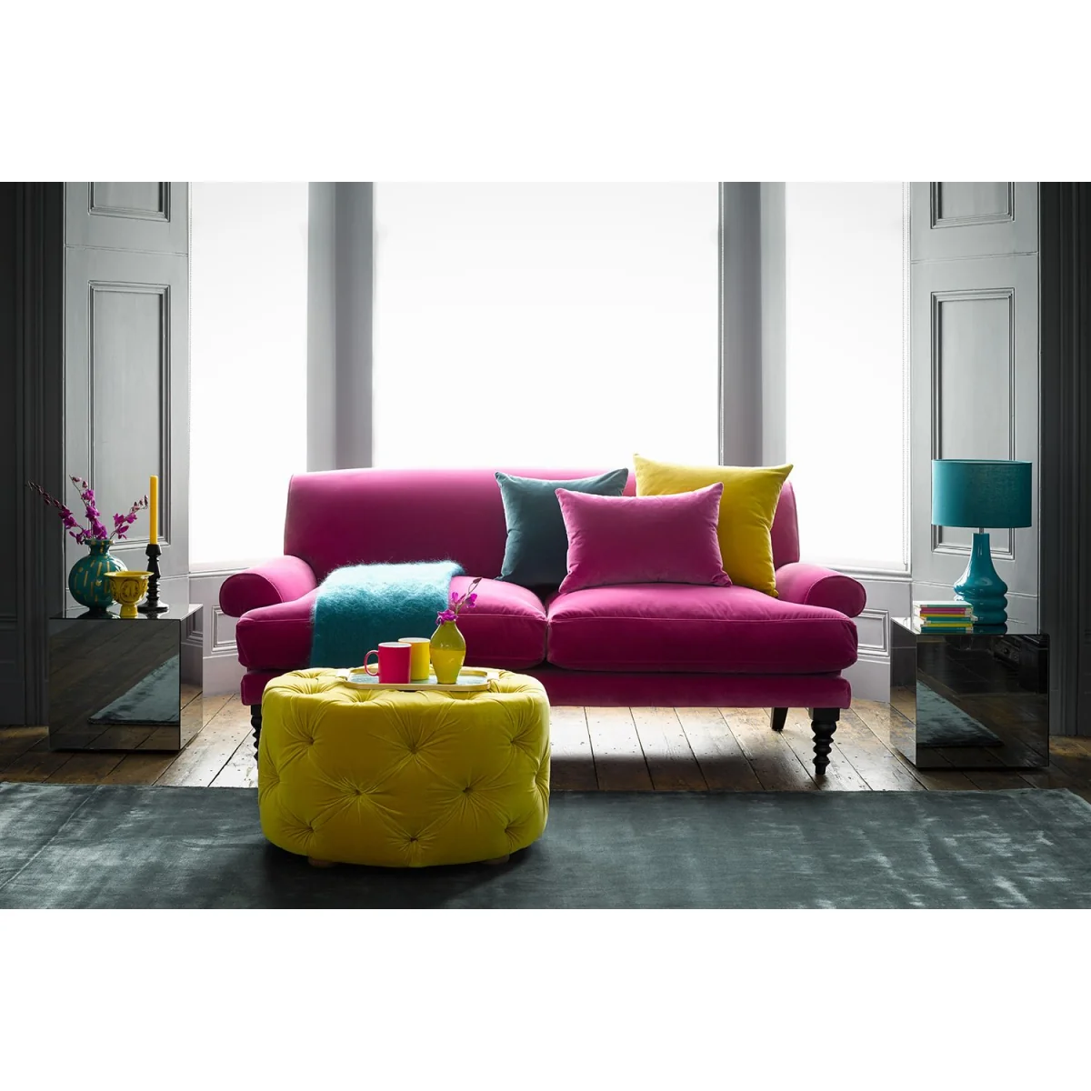 Saturday 2.5 Seat Sofa in Sea Spray Aquaclean Clever Chenille – image 3