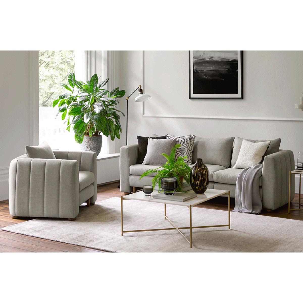 Tiffany Slim 2.5 Seat Sofa in Pampas Hygge Smart Linen – image 2