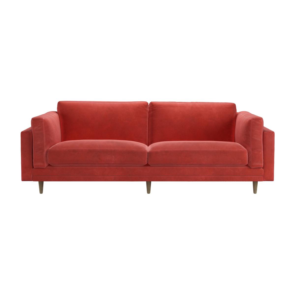 Marco 3 Seat Sofa in Wild Raspberry Smart Velvet – image 1