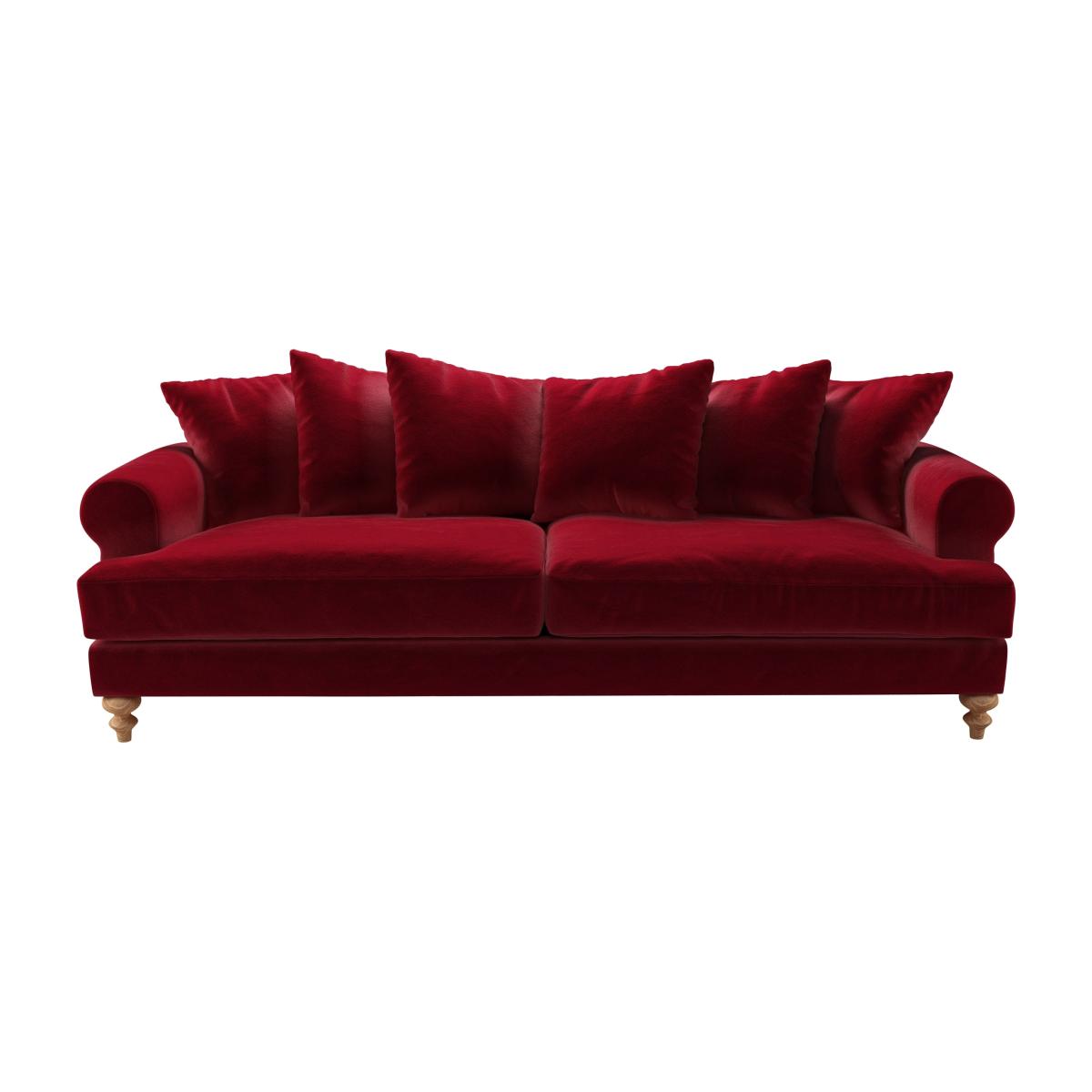 Teddy 4 Seat Sofa in Malbec Cotton Matt Velvet – image 1