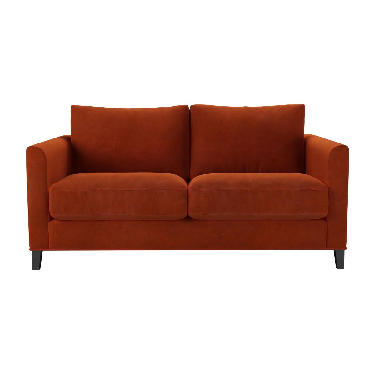 Izzy 2 Seat Sofa in Brick Aquaclean Clever Velvet – image 1
