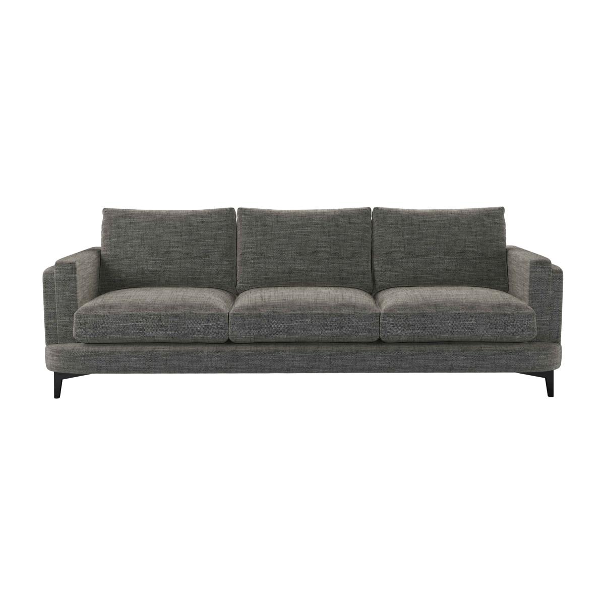 Boston Squared Arm 4 Seat Sofa in Liquorice Baylee Multi-Tone Viscose Linen – image 1