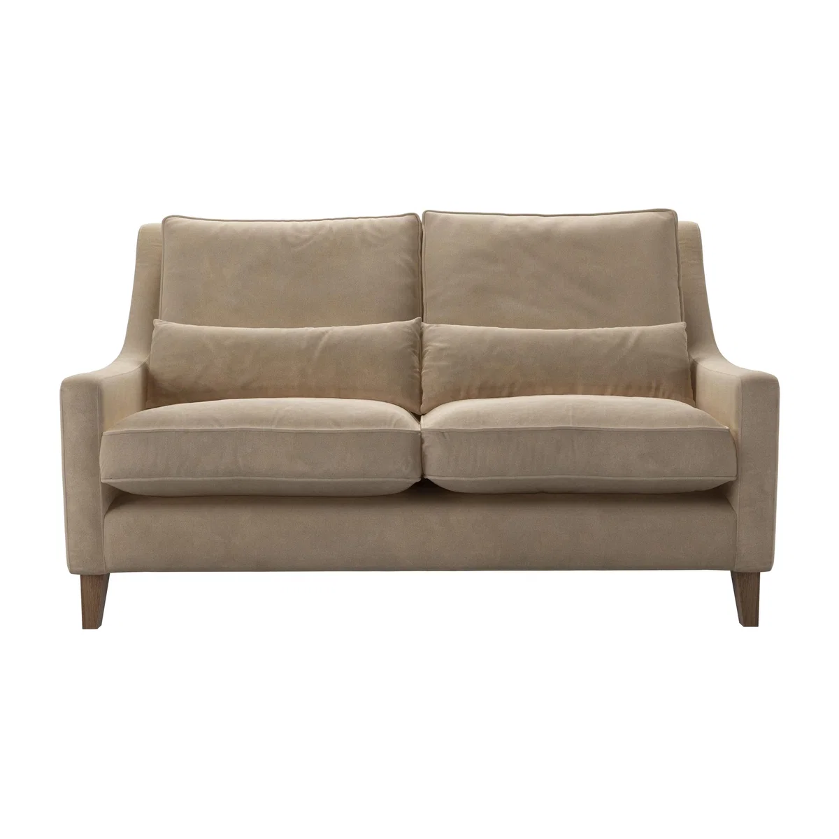 High Back Iggy 2.5 Seat Sofa in Fawn Aquaclean Clever Velvet – image 1