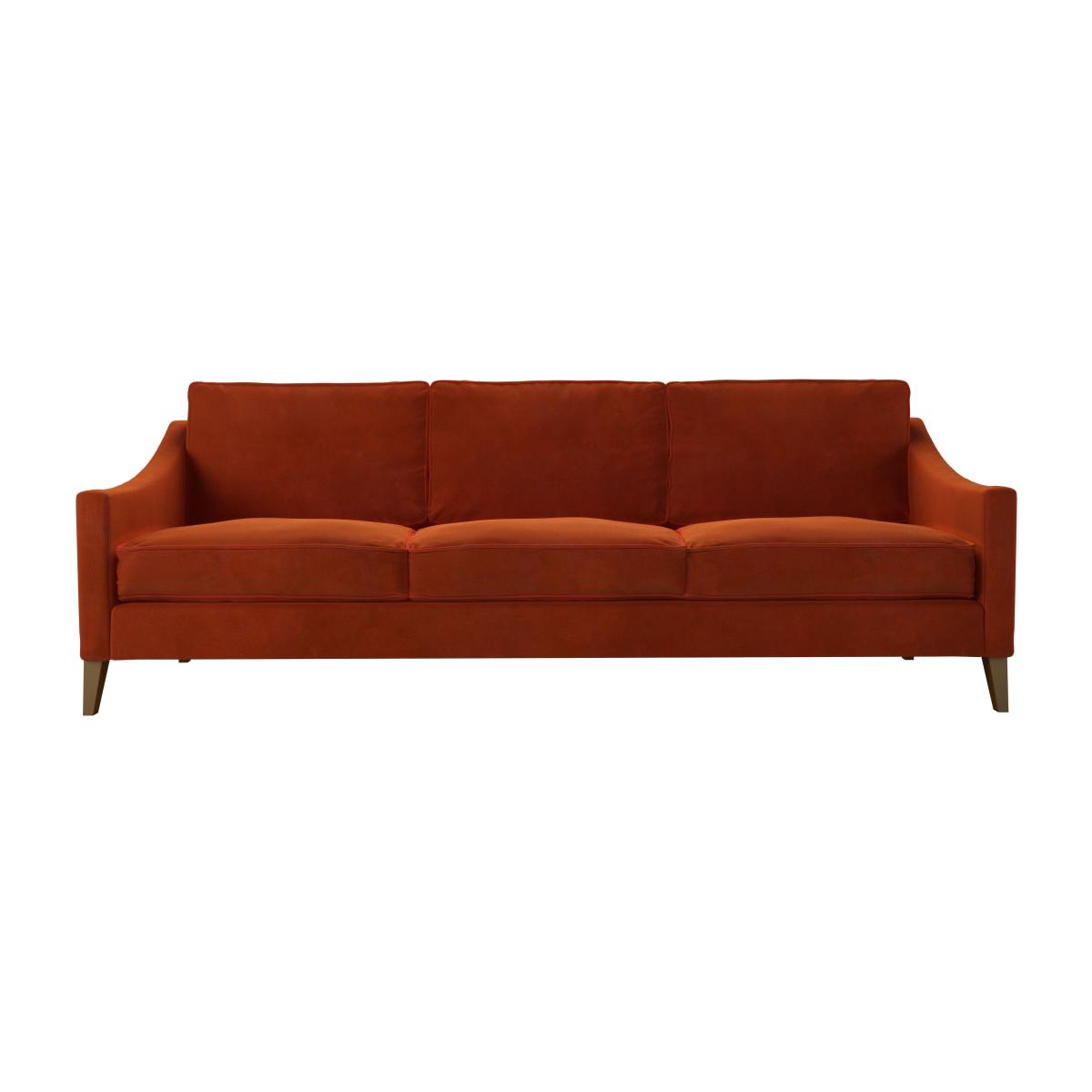 Iggy 4 Seat Sofa in Brick Aquaclean Clever Velvet – image 1