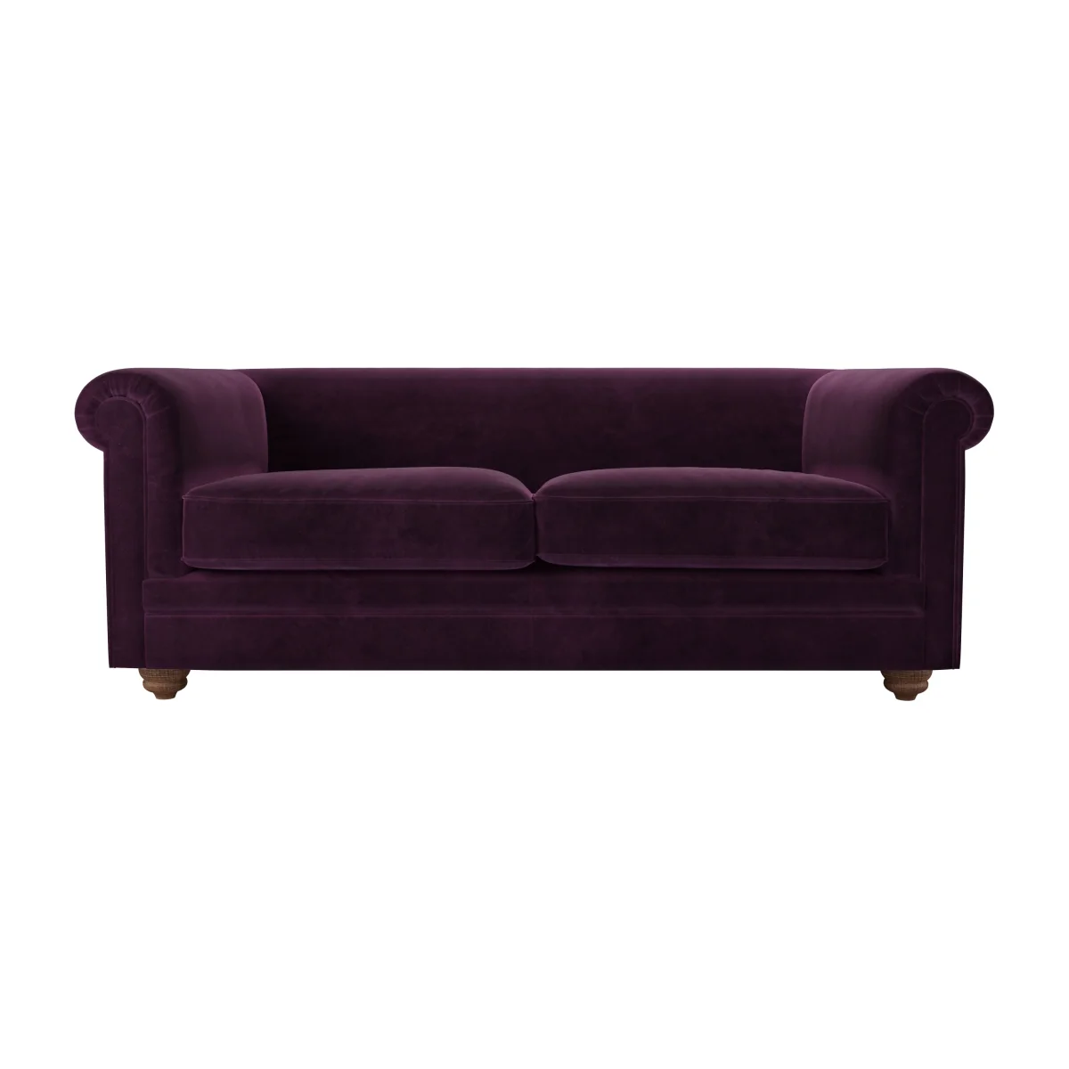 Patrick Unbuttoned 2.5 Seat Sofa in Damson Smart Velvet – image 1