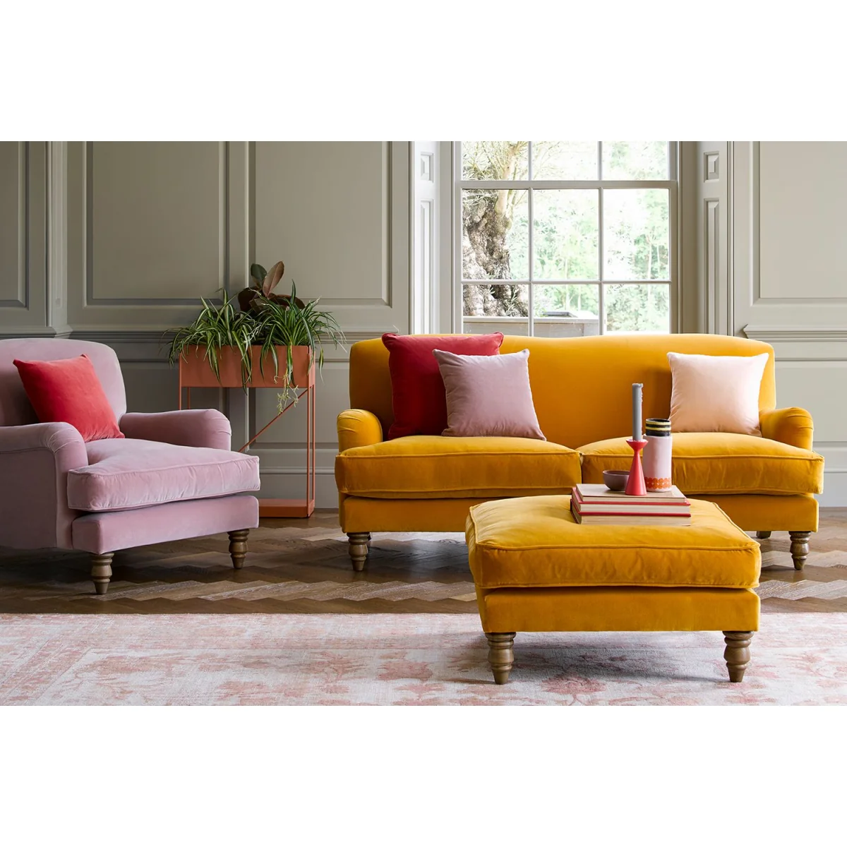 Snowdrop 2.5 Seat Sofa (breaks down) in Sea Spray Aquaclean Clever Chenille – image 2