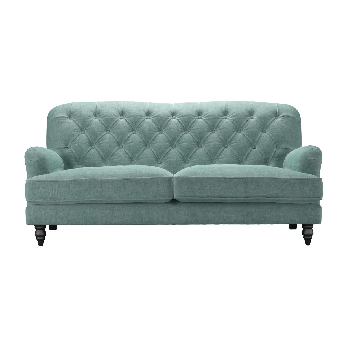Snowdrop Button Back 3 Seat Sofa in Sea Spray Aquaclean Clever Chenille – image 1