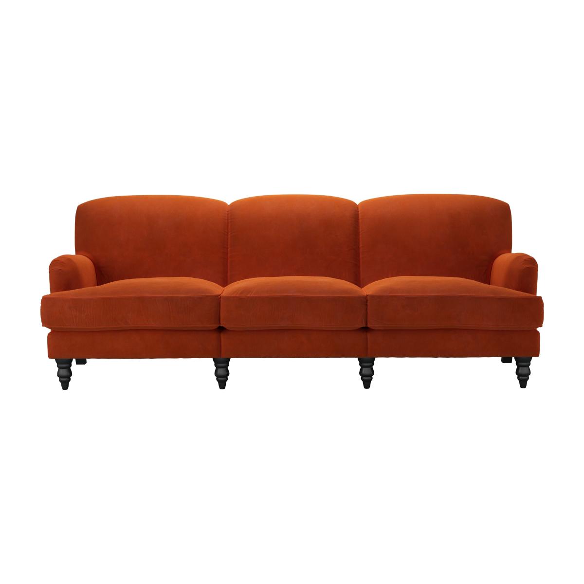 Snowdrop 4 Seat Sofa in Brick Aquaclean Clever Velvet – image 1