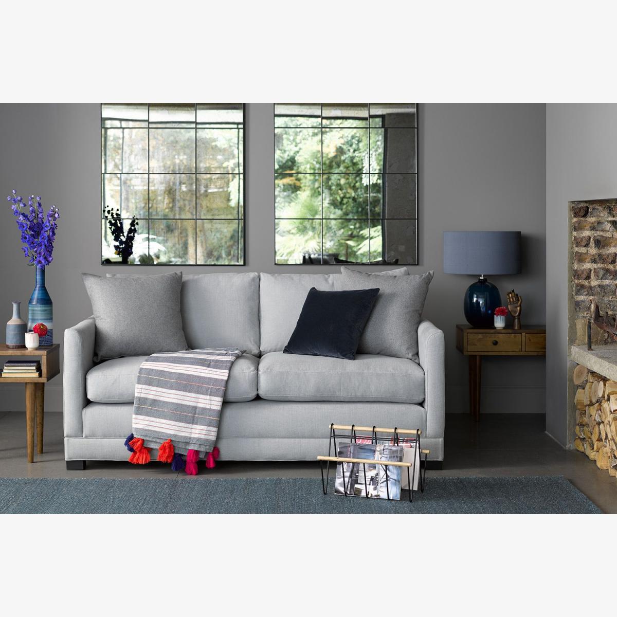 Aissa 4 Seat Sofa in Liquorice Baylee Multi-Tone Viscose Linen – image 1