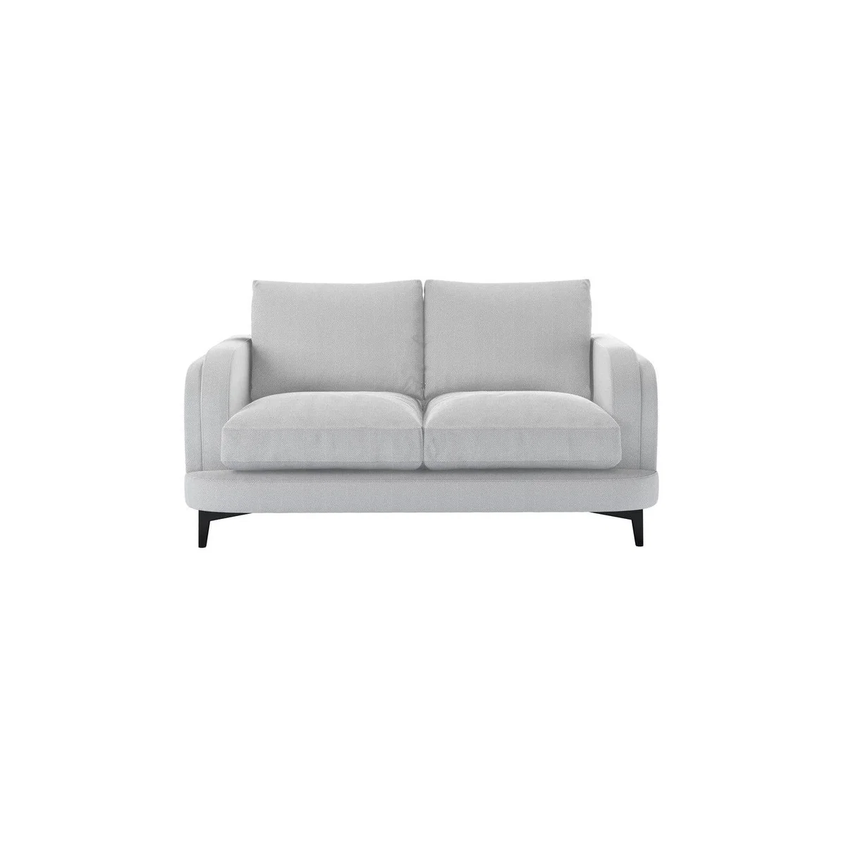Boston Curved Arm 2 Seat Sofa in Liquorice Baylee Multi-Tone Viscose Linen – image 2
