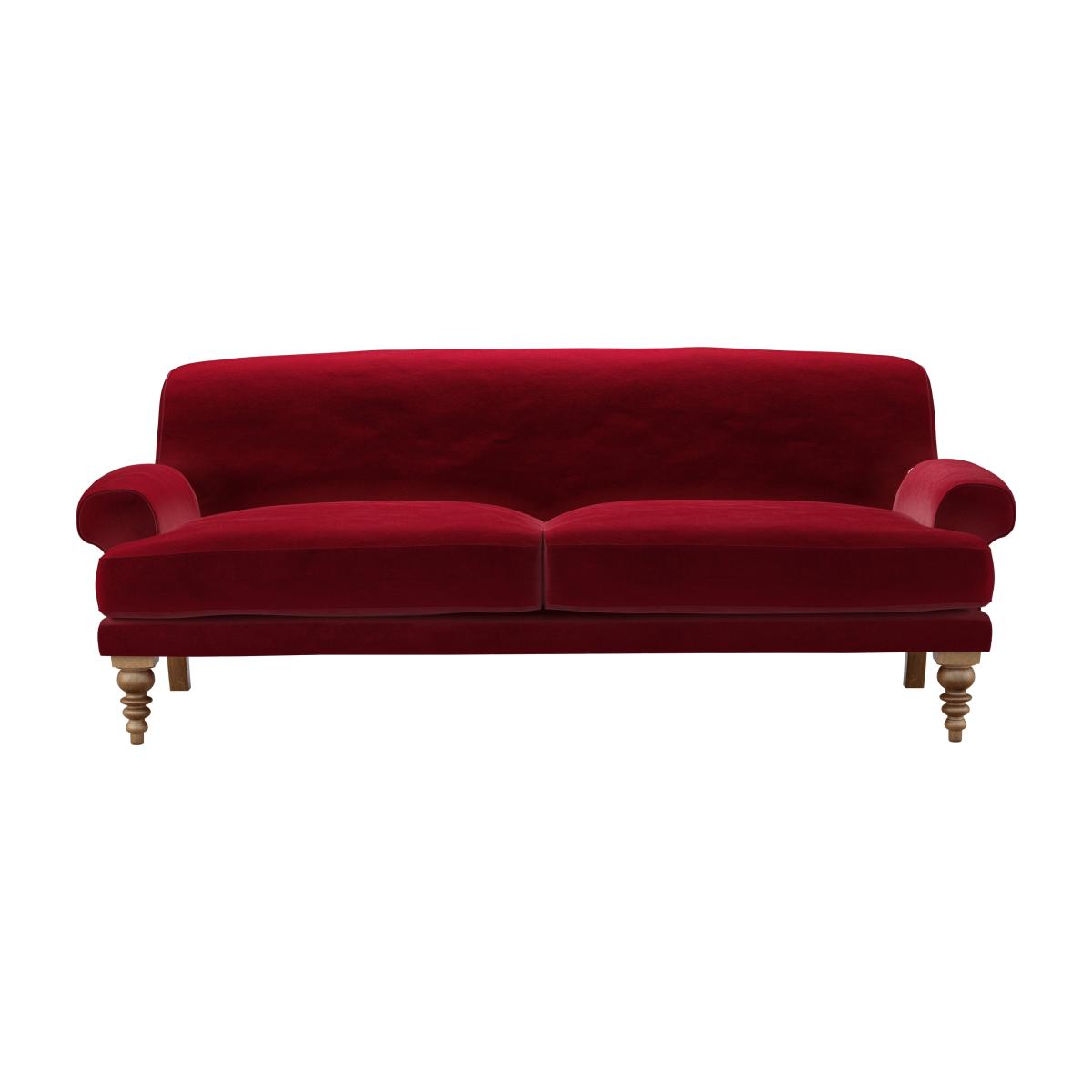 Saturday 3 Seat Sofa in Malbec Cotton Matt Velvet – image 1