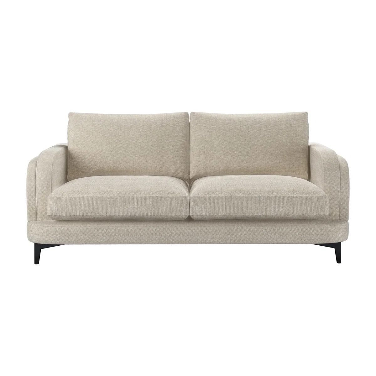 Boston Curved Arm 2.5 Seat Sofa in Jasmine Silky Jacquard Weave – image 1