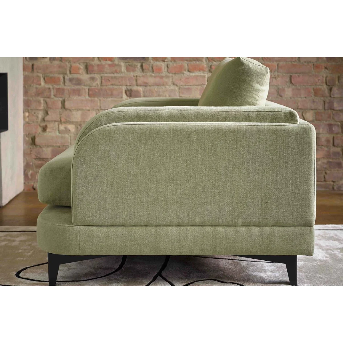 Boston Curved Arm 2.5 Seat Sofa in Pomegranate Bubble Velvet – image 9