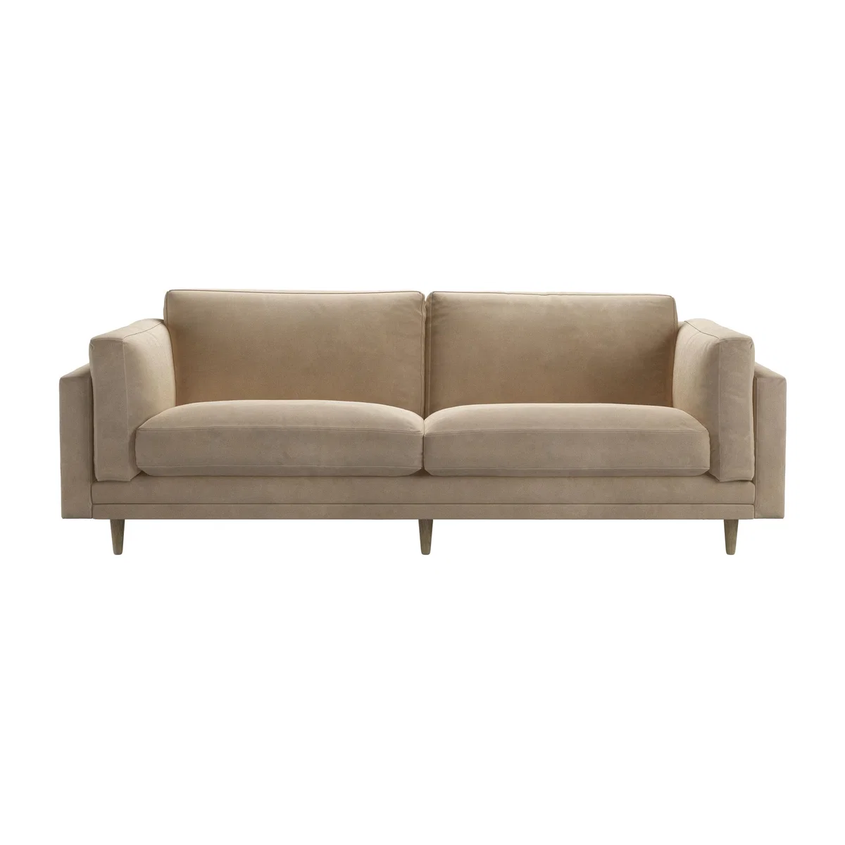 Marco 3 Seat Sofa in Fawn Aquaclean Clever Velvet – image 1
